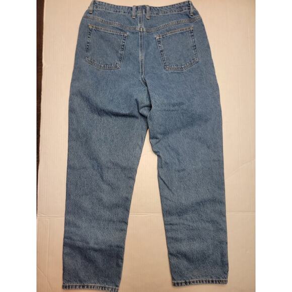 LL Bean Jeans Womens 18MT Plaid Flannel Lined Original Fit Relaxed Denim - Picture 10 of 10